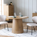 LIV Tavolo da pranzo rotondo 110 cm in stile scandinavo