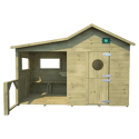 SOULET - Cabane en bois traité pour enfant avec préau et banc HACIENDA