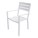 Gartenmöbel VENEZIA ausziehbar 132/264 aus weißem Aluminium - 10 Sitzplätze