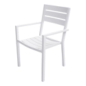 Salon de jardin VENEZIA extensible 132/264 en aluminium blanc - 10 places