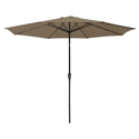 Parasol droit HAPUNA rond 3,30m de diamètre taupe