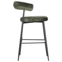 Lot de 2 tabourets de bar en tissu vert THEA