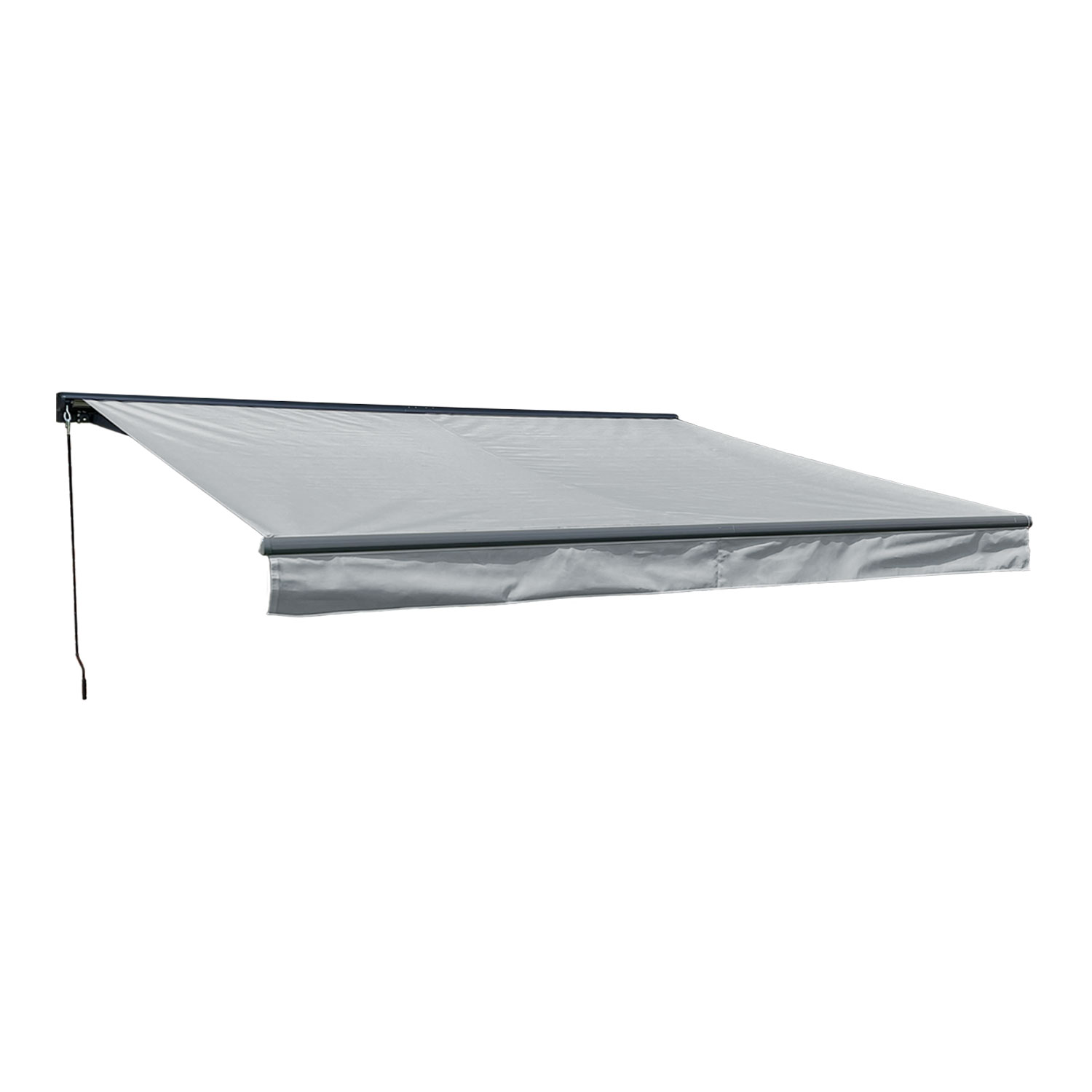 Tenda SAULE 3,95 × 3 m con semicupio - Tessuto grigio e struttura grigia