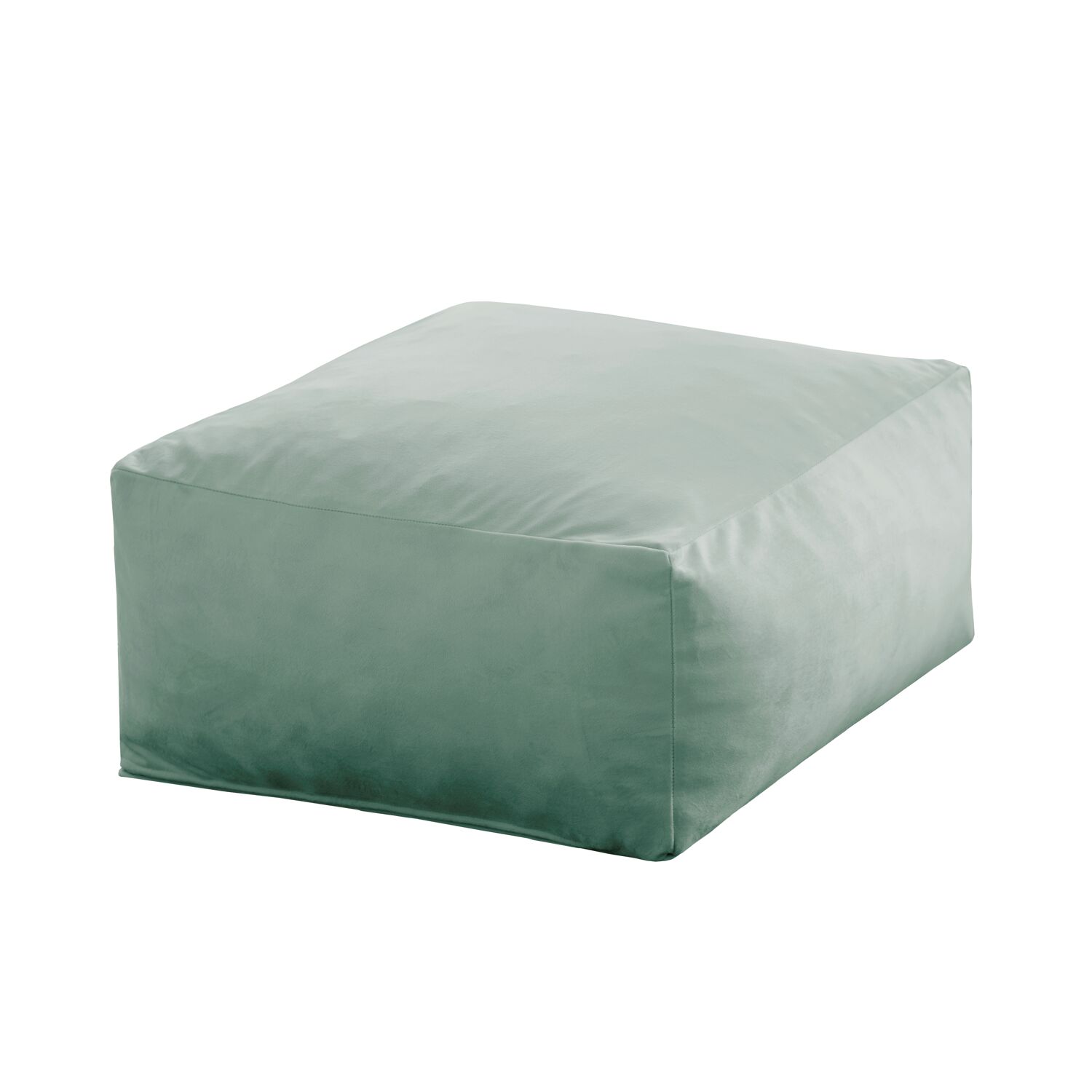 Pouf quadrato Palau 50x50cm in velluto verde