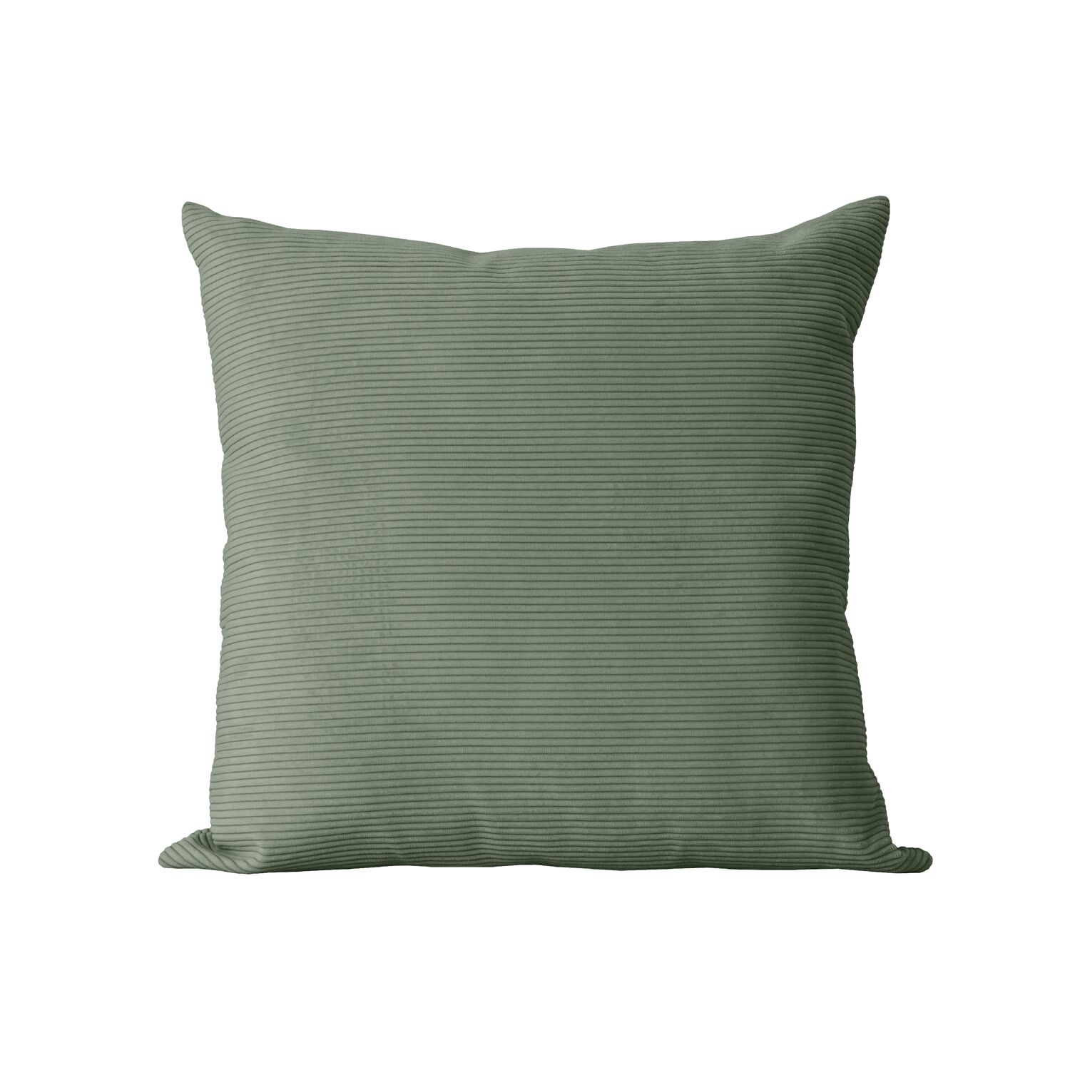 Coussin carré 45x45cm velours côtelé vert Dune