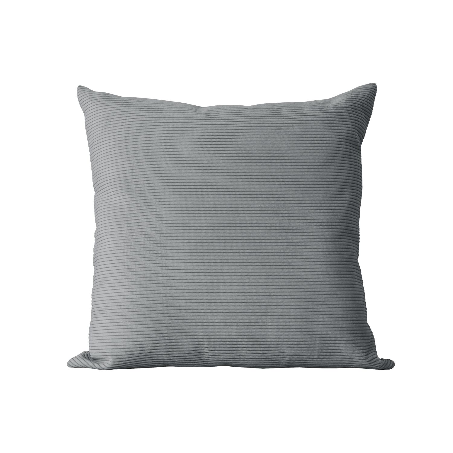 Coussin carré 45x45cm en velours côtelé gris Dune