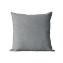 Coussin carré 45x45cm en velours côtelé gris Dune