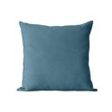 Coussin carré 45x45cm en velours côtelé bleu DUNE
