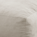 Puff cuadrado de pana beige 50x50cm Desert