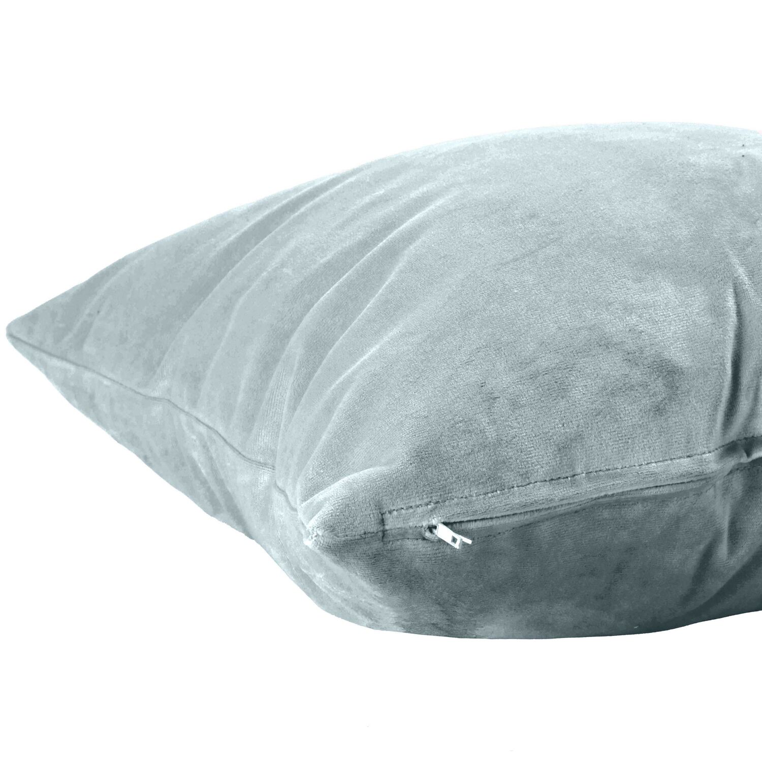 Coussin rectangulaire 30x50cm velours bleu glacier Nauru