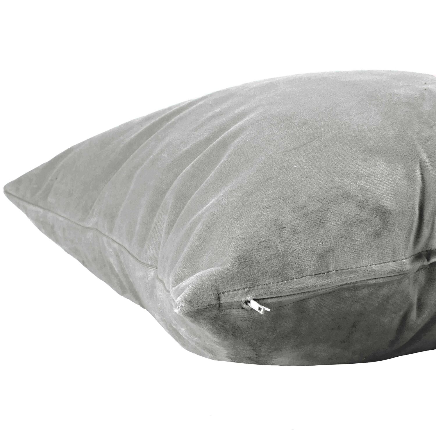 Coussin rectangulaire 45x45cm velours gris Nauru