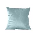 Coussin rectangulaire 45x45cm velours bleu glacier Nauru