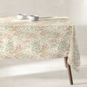 Nappe imprimée en résine antitache 135x250cm Terracotta Java