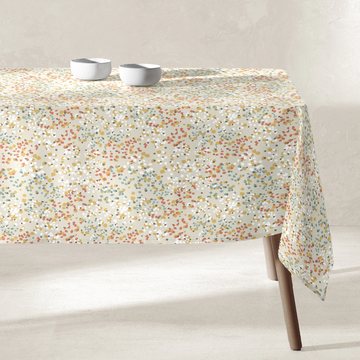Mantel estampado resina antimanchas 100x135cm terracota Java