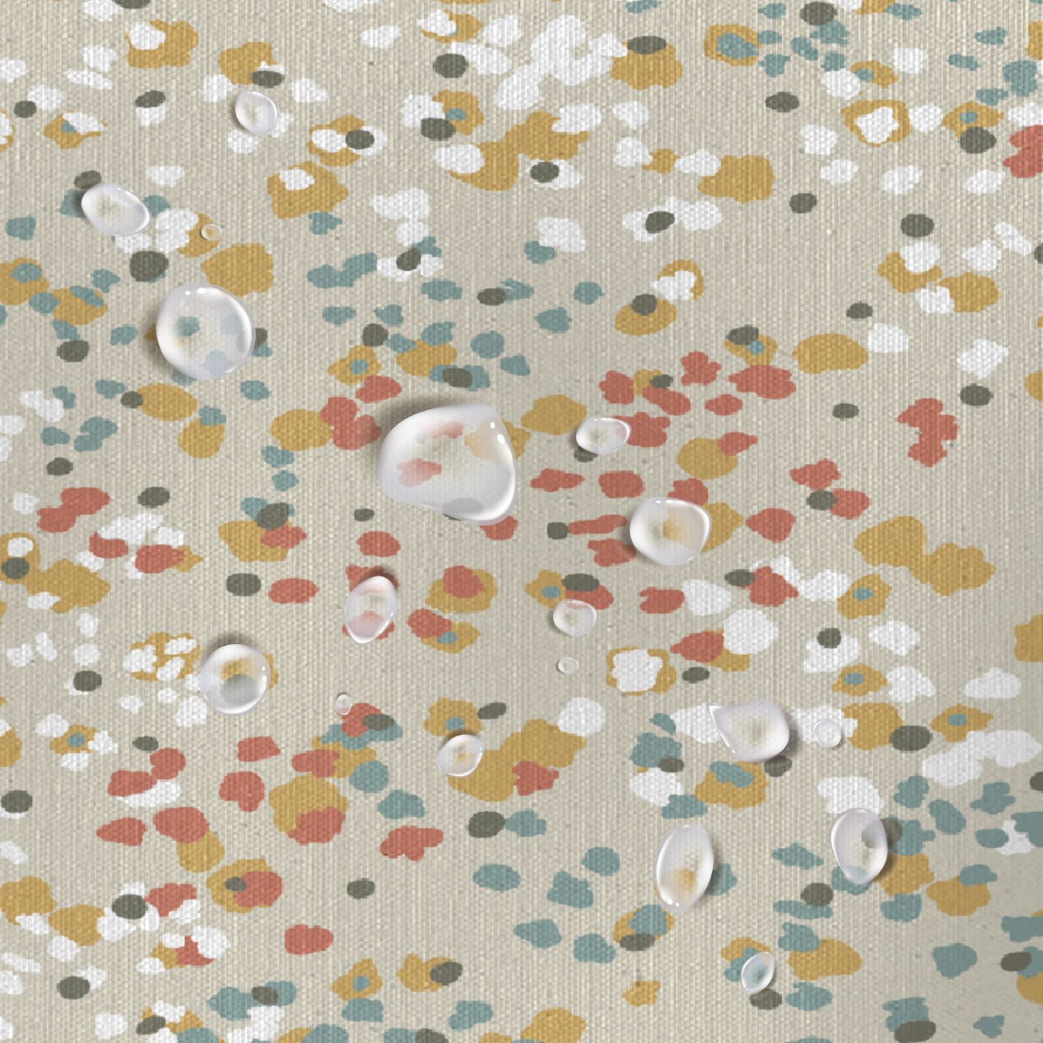 Nappe imprimée en résine antitache 135x300cm Terracotta Java