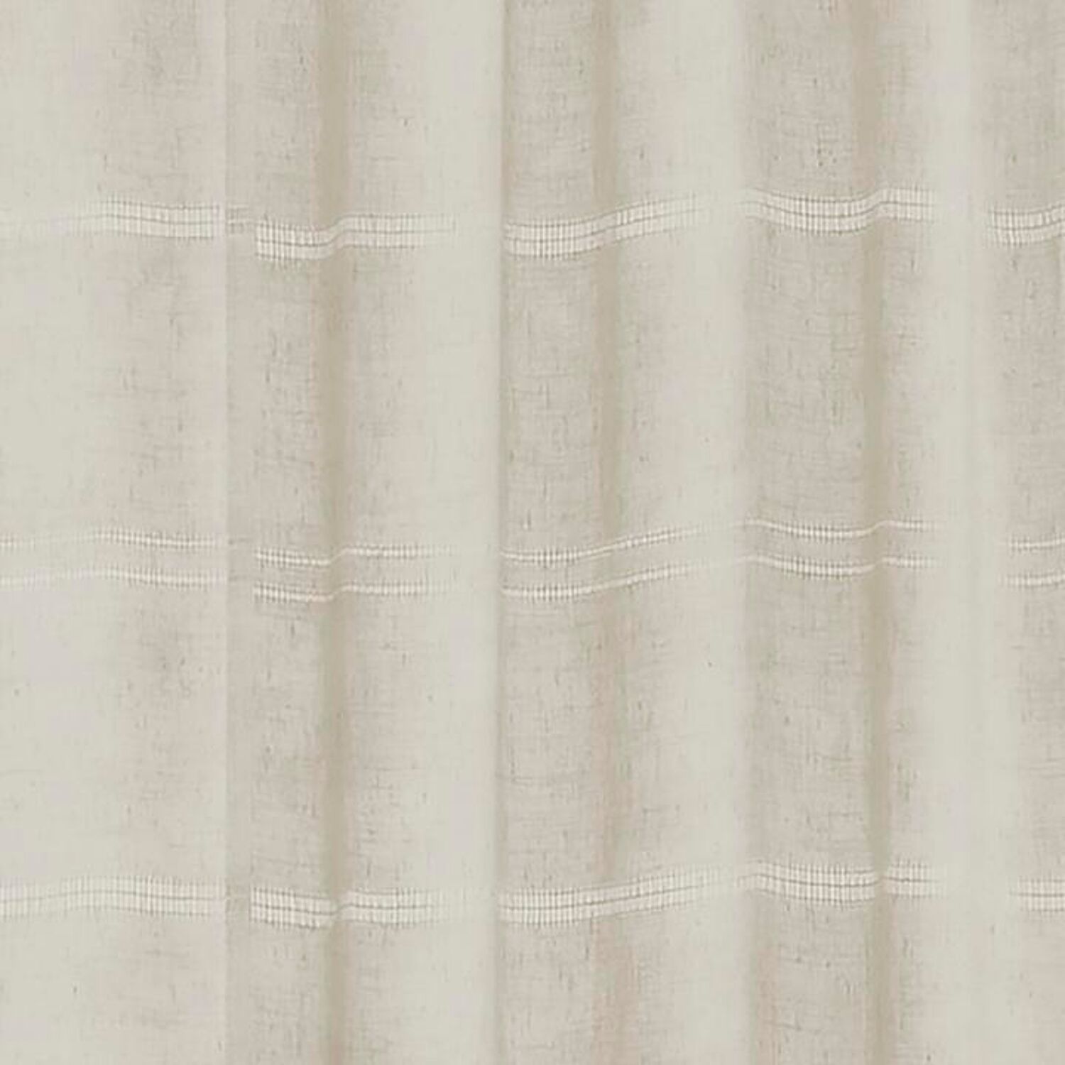 Rideau à galon fronceur Voilage Effet Lin Beige 140x280cm FUJORA