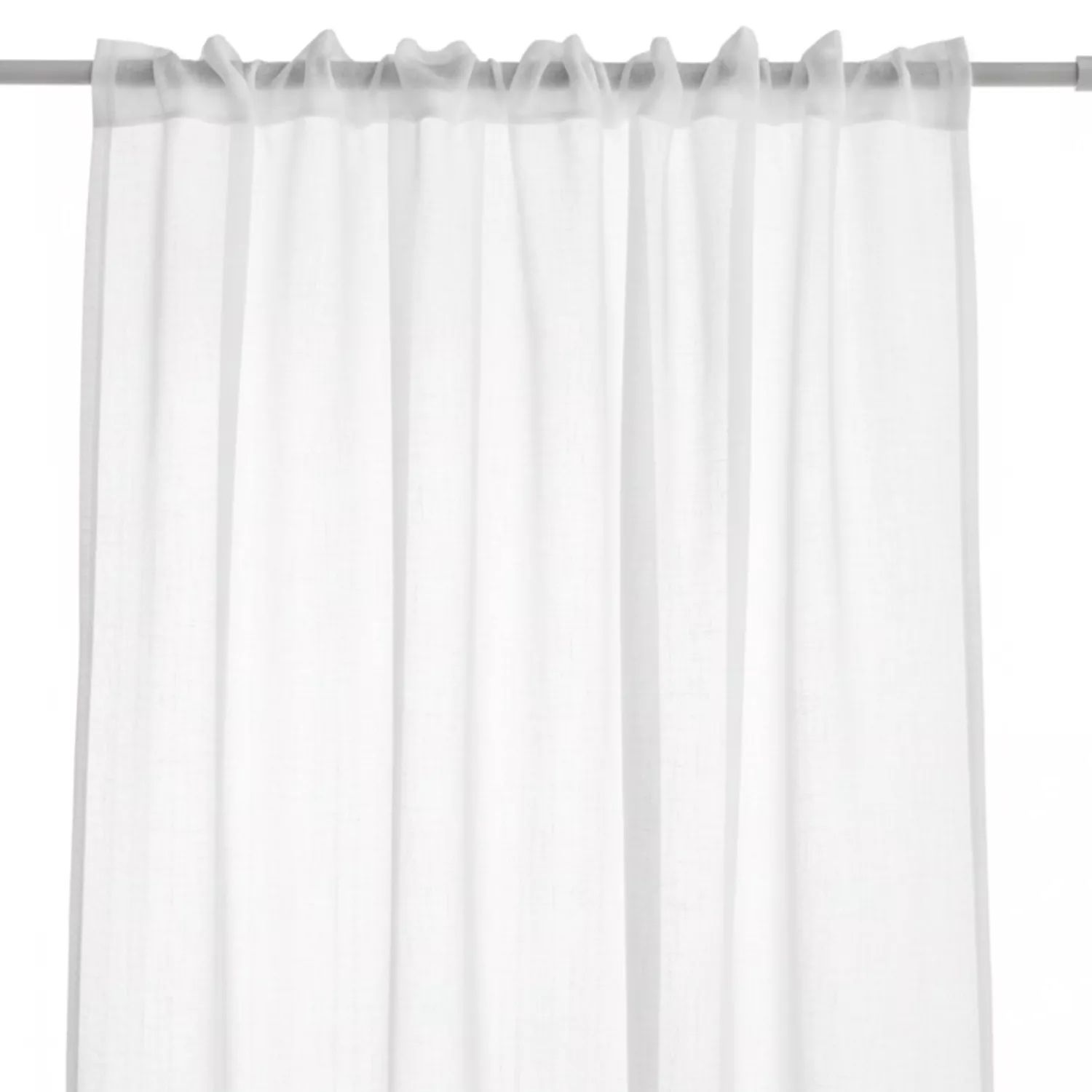 Rideau à galon fronceur Voilage Blanc 140x280cm ETNARA