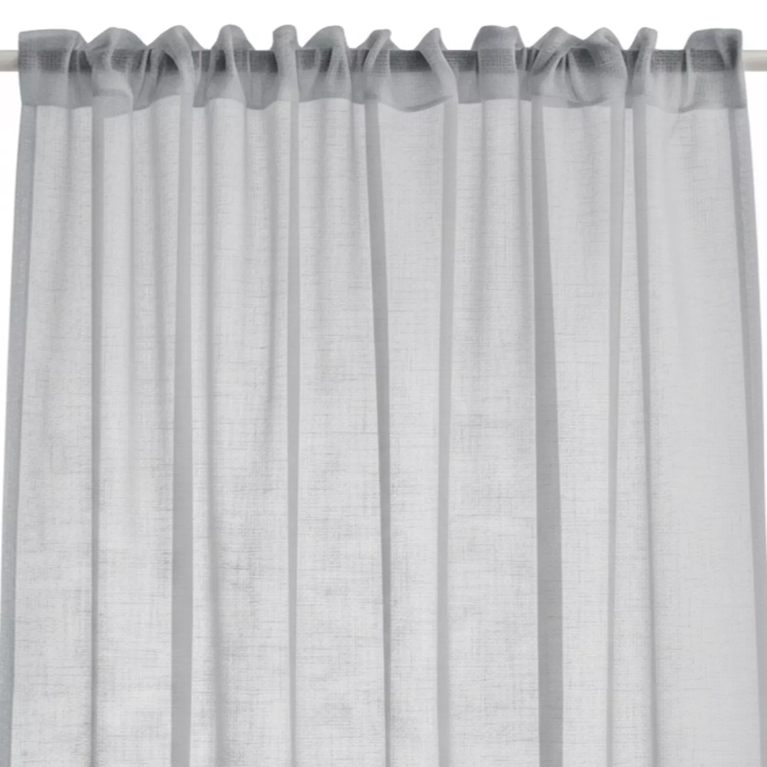 Rideau à galon fronceur Voilage Gris Acier 140x280cm ASOVA