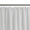 Rideau à galon fronceur Blanc 140x280cm MERVORA