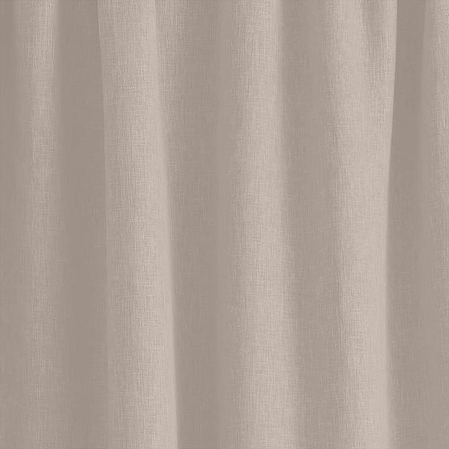 Rideau à galon fronceur Effet Lin Beige 140x280cm MERVORA