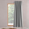 Rideau à galon fronceur Gris Acier 140x280cm TEIDOR