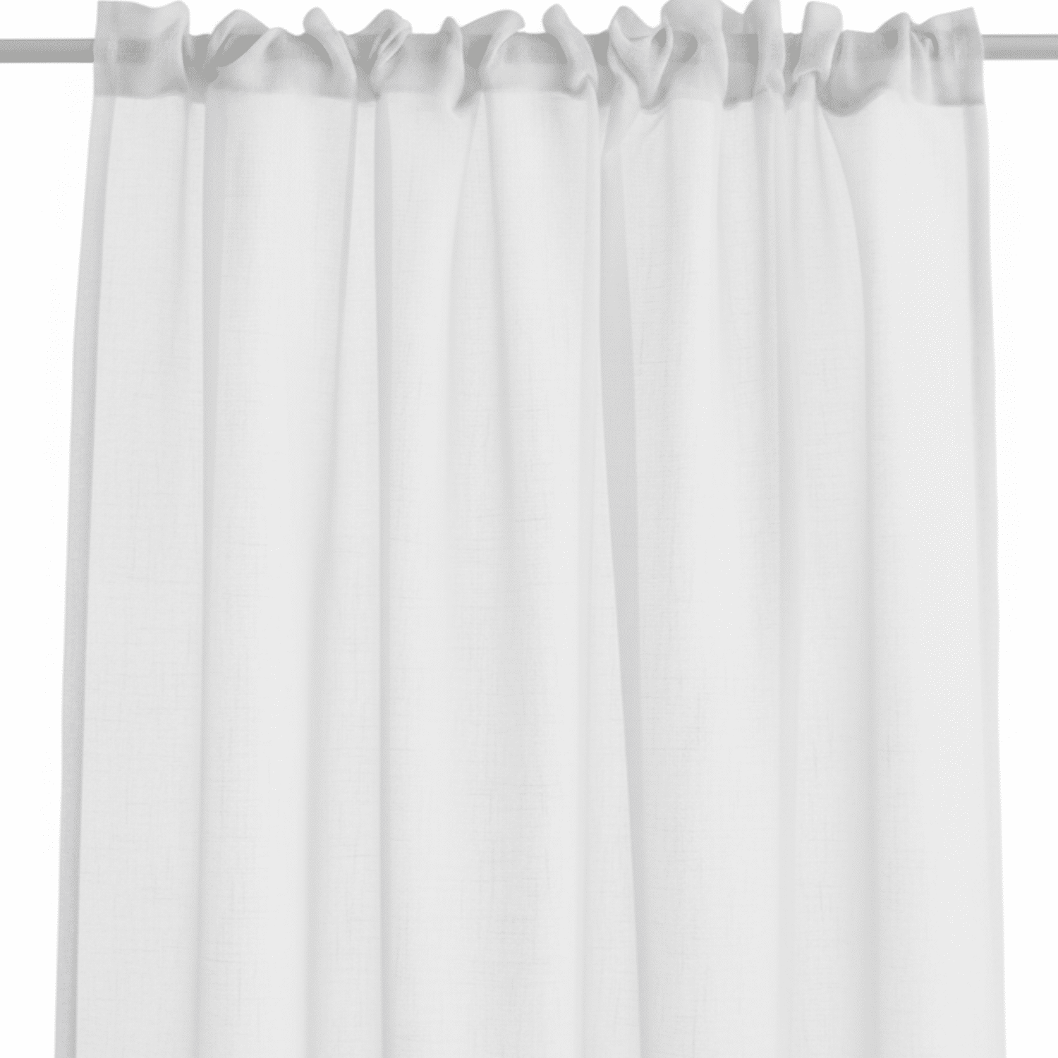 Rideau à galon fronceur Voilage Blanc 140x280cm VESKARA