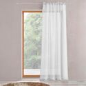 Rideau à galon fronceur Voilage Blanc 140x280cm VESKARA