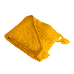 Plaid jaune en maille 130 ×...