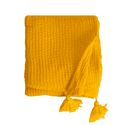 Plaid jaune en maille 130 × 170 cm – TRICOT