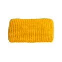 Plaid jaune en maille 130 × 170 cm – TRICOT