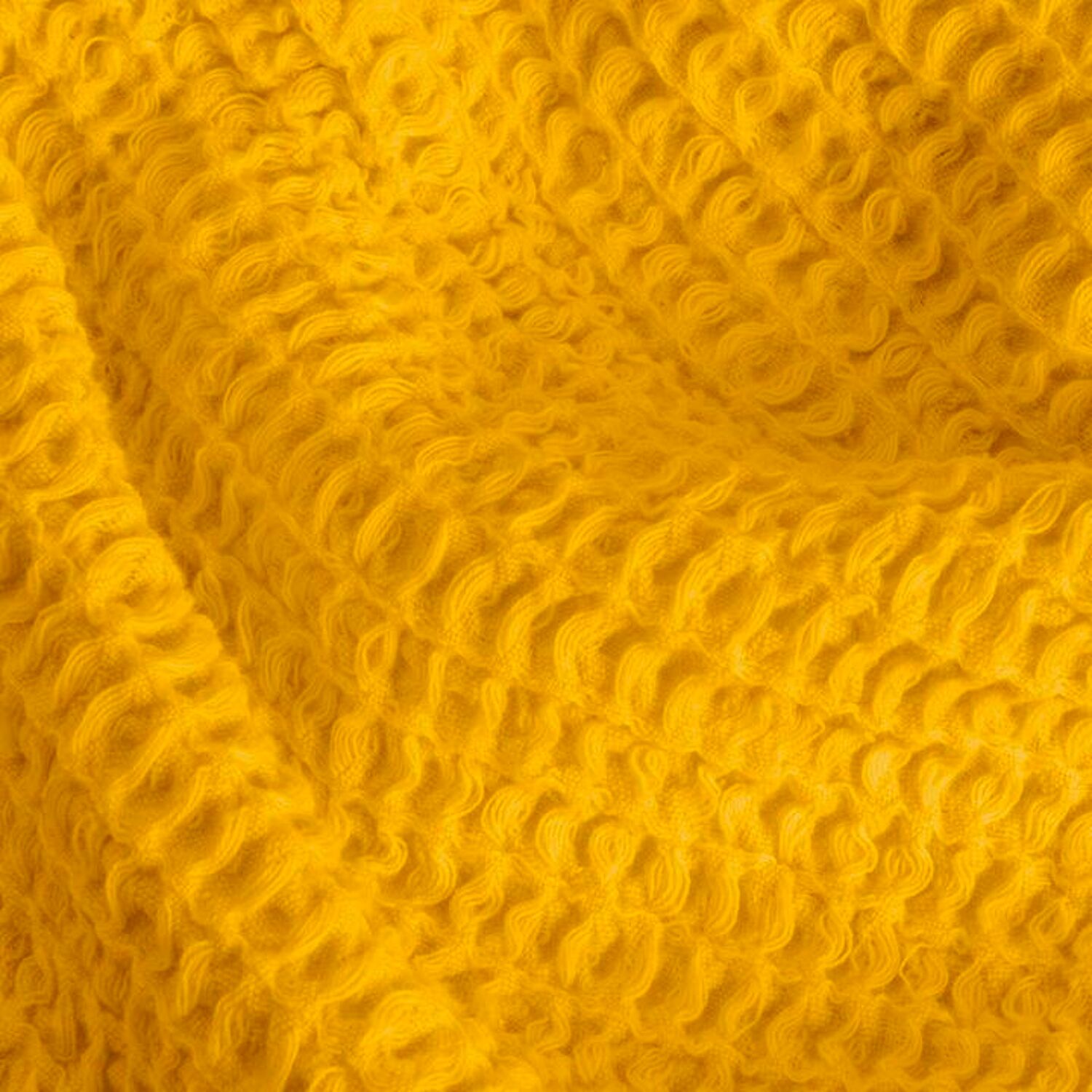 Plaid jaune en maille 130 × 170 cm – TRICOT