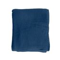 Couverture plaid bleu saphir 130x170cm TRICOVA