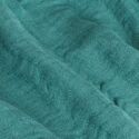 Couverture plaid 100% coton bleu turquoise avec franges 130x170cm BITALD
