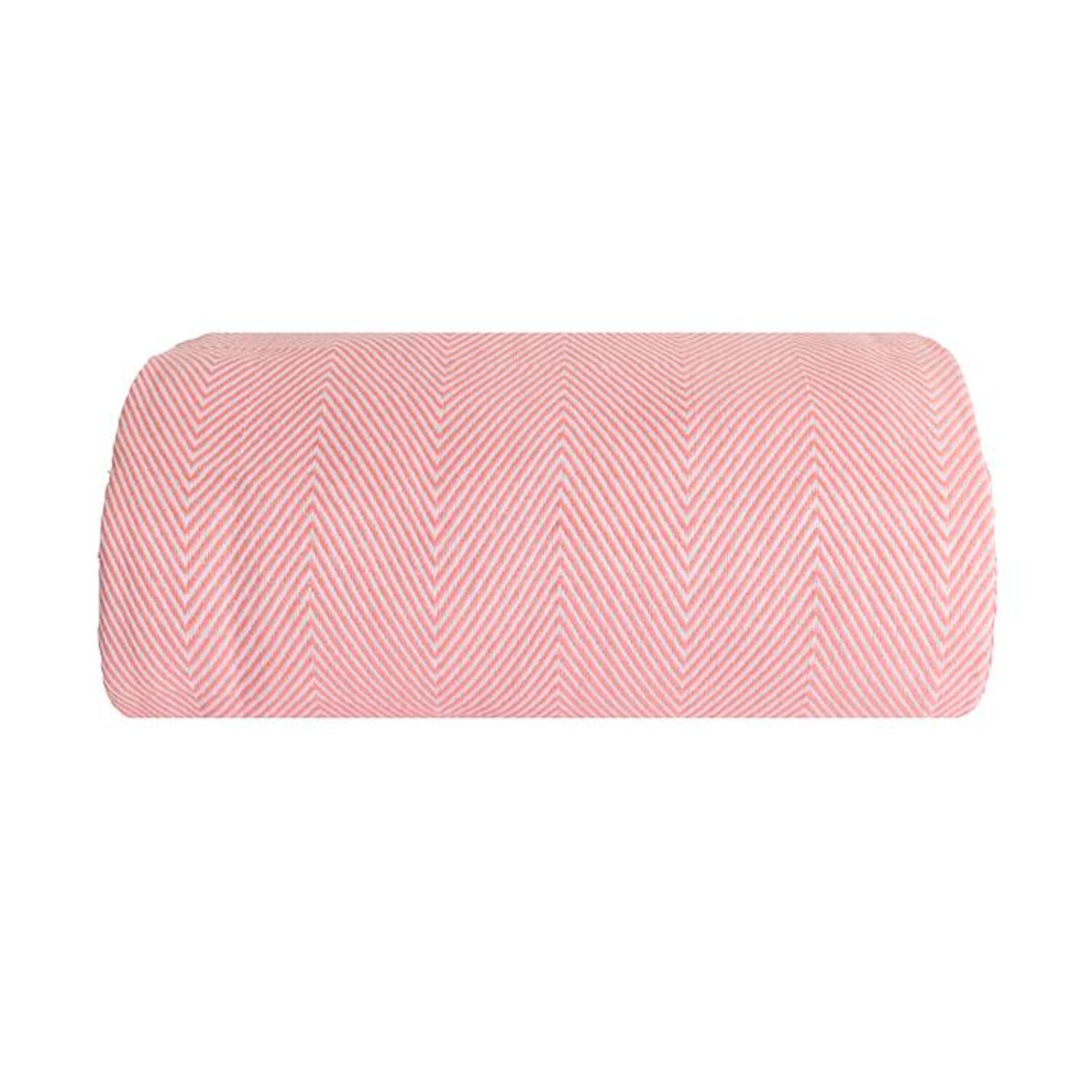 Manta 100% algodão rosa salmão xadrez com franjas 180x220cm ZIGORA