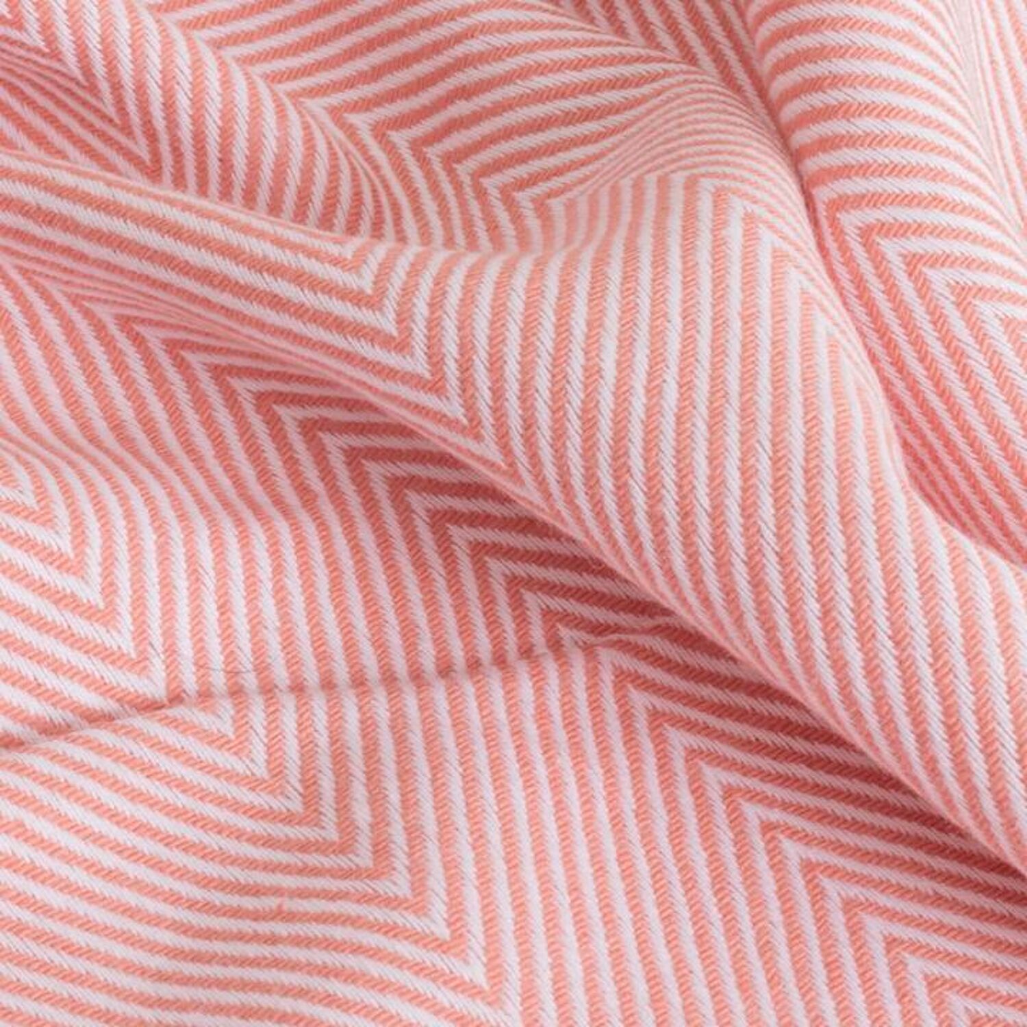 Manta 100% algodão rosa salmão xadrez com franjas 180x220cm ZIGORA