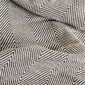 Couverture plaid 100% coton couleur noire avec franges 180x220cm ZIGORA