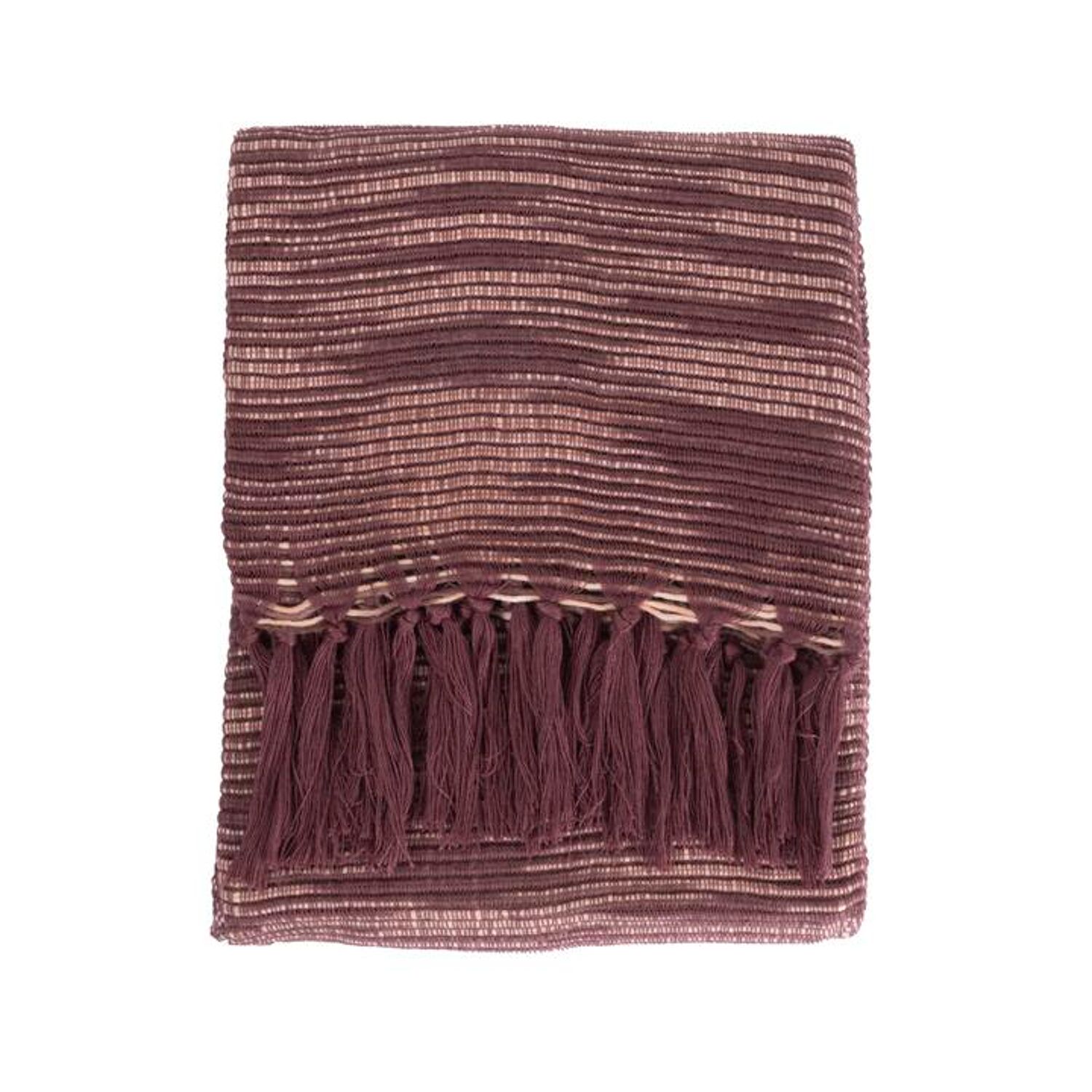 Manta xadrez com franjas 130x170cm ANEVIK