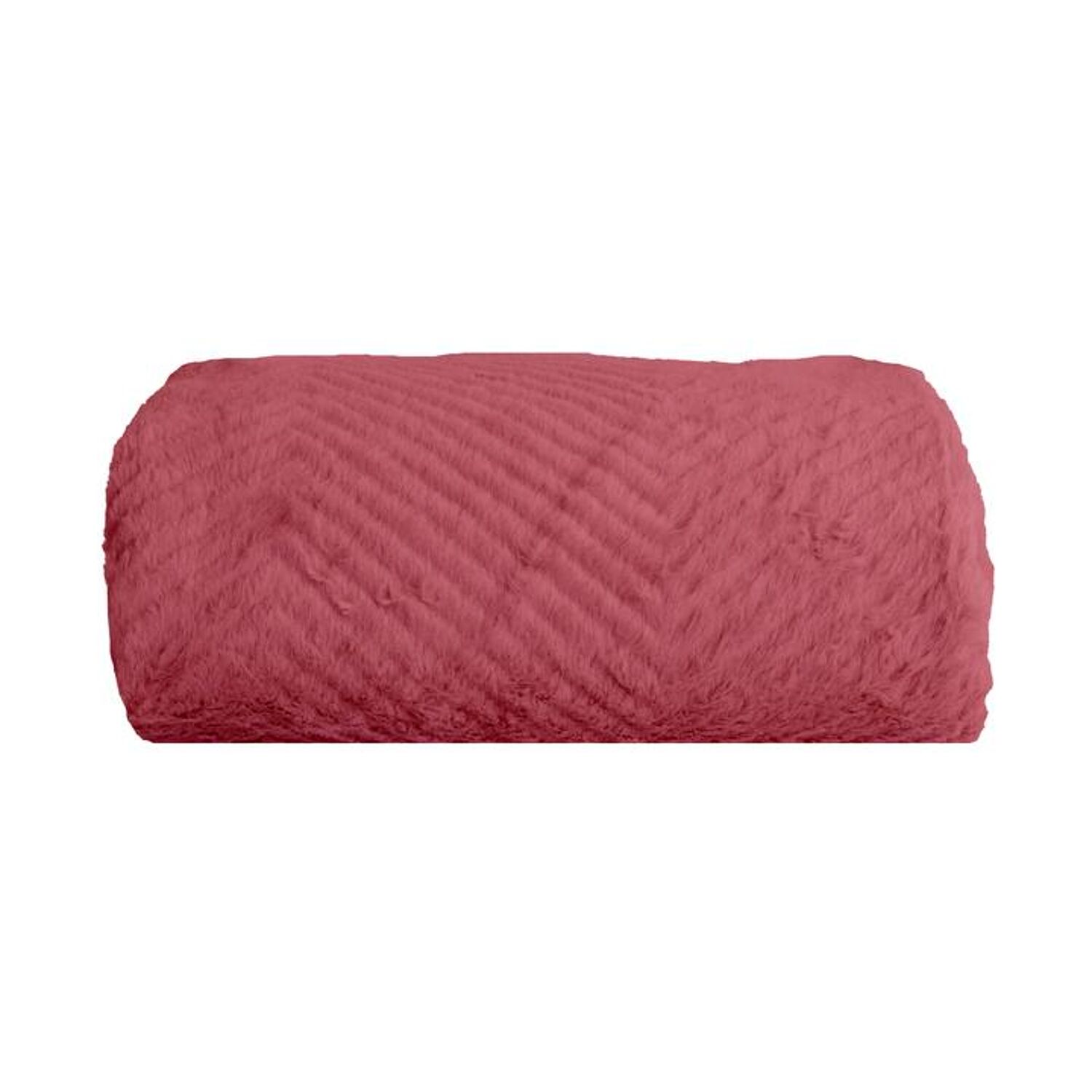 Couverture plaid rouge framboise 130x170cm ARYNDAL