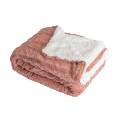 Couverture plaid rose chaud...