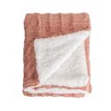 Couverture plaid rose chaud 130x170cm BERGIL