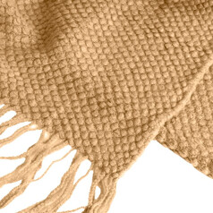 Couverture plaid marron...