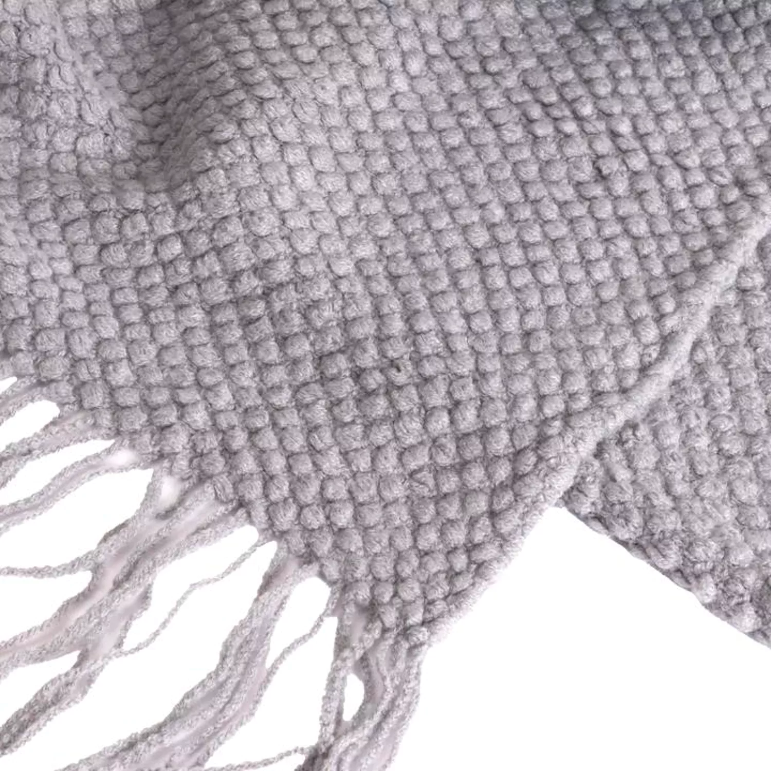 Manta xadrez cinzenta clara 130x170cm DENARLA