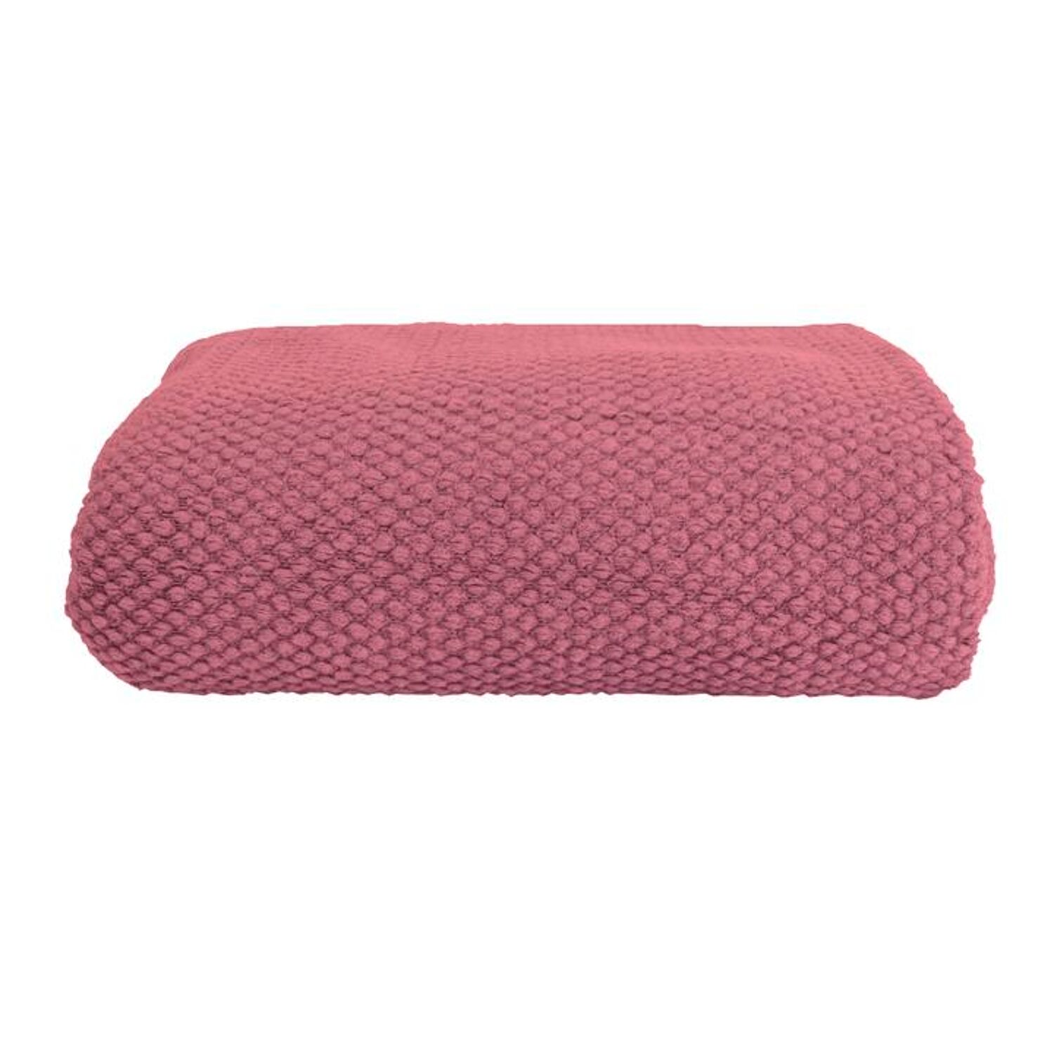 Couverture plaid rouge framboise 180x220cm DENARLA