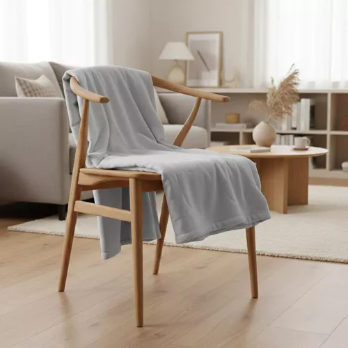 Manta platina cinzenta...