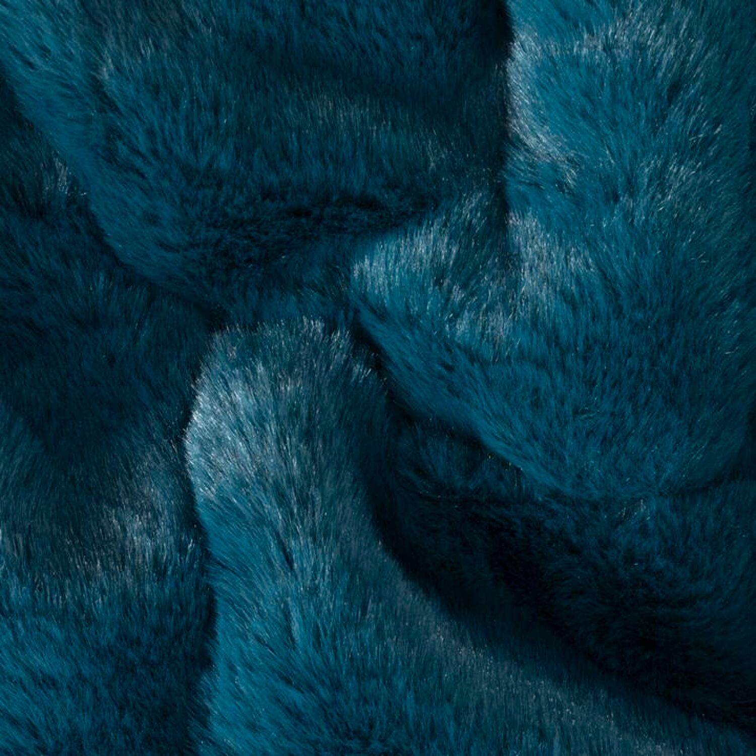 Couverture plaid bleu-vert foncé 130x170cm MINNOR