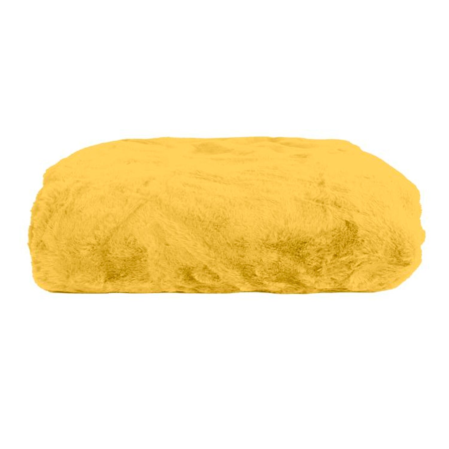 Couverture plaid jaune 130x170cm MINNOR