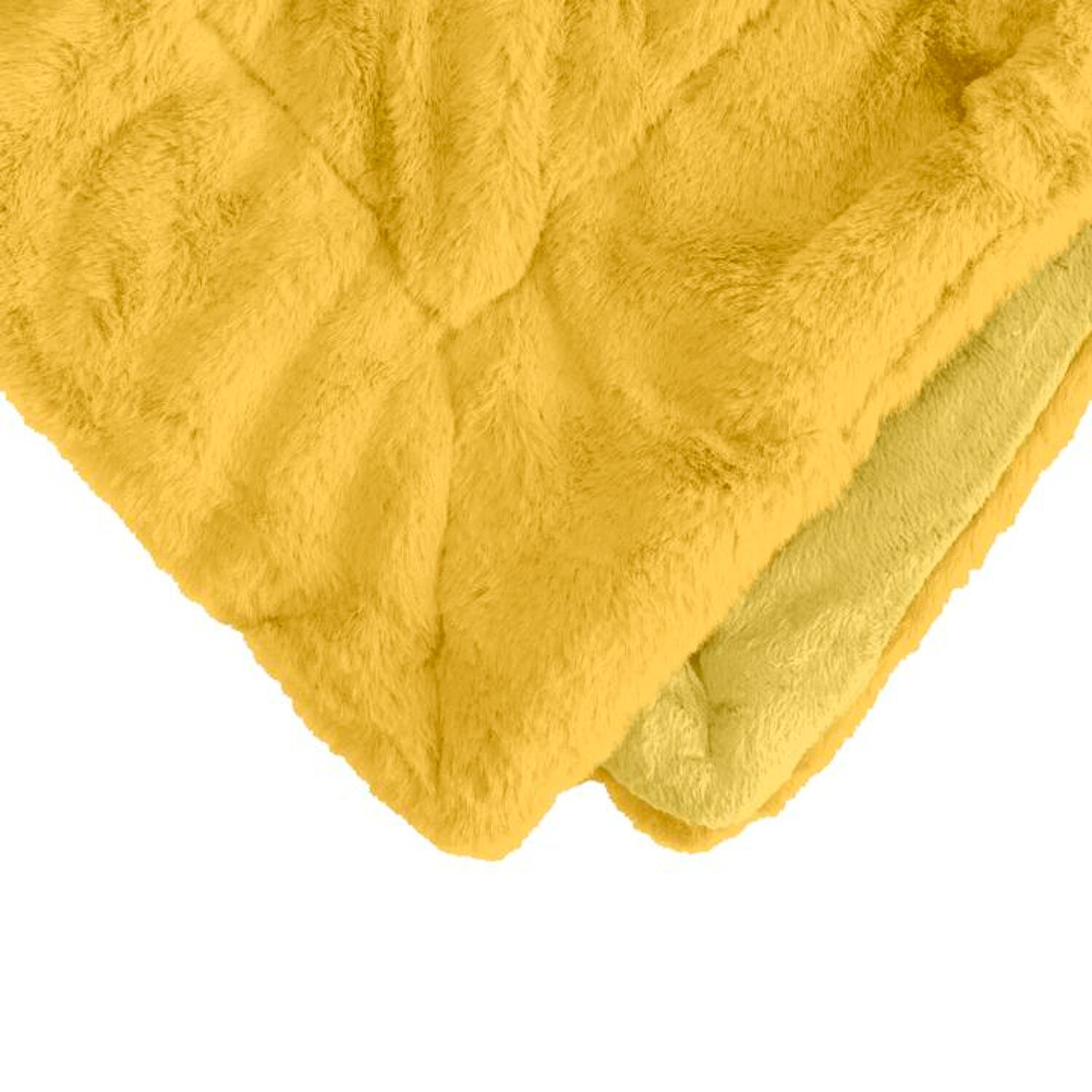 Couverture plaid jaune 130x170cm MINNOR