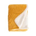 Couverture plaid jaune 180x220cm SHERVALD