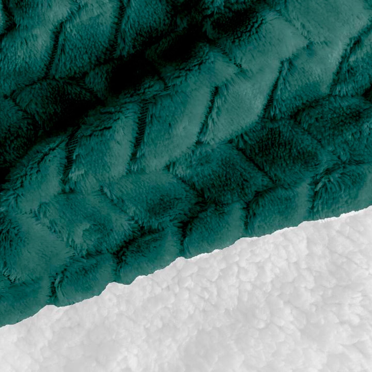 Couverture plaid vert foncé 180x220cm SHERVALD