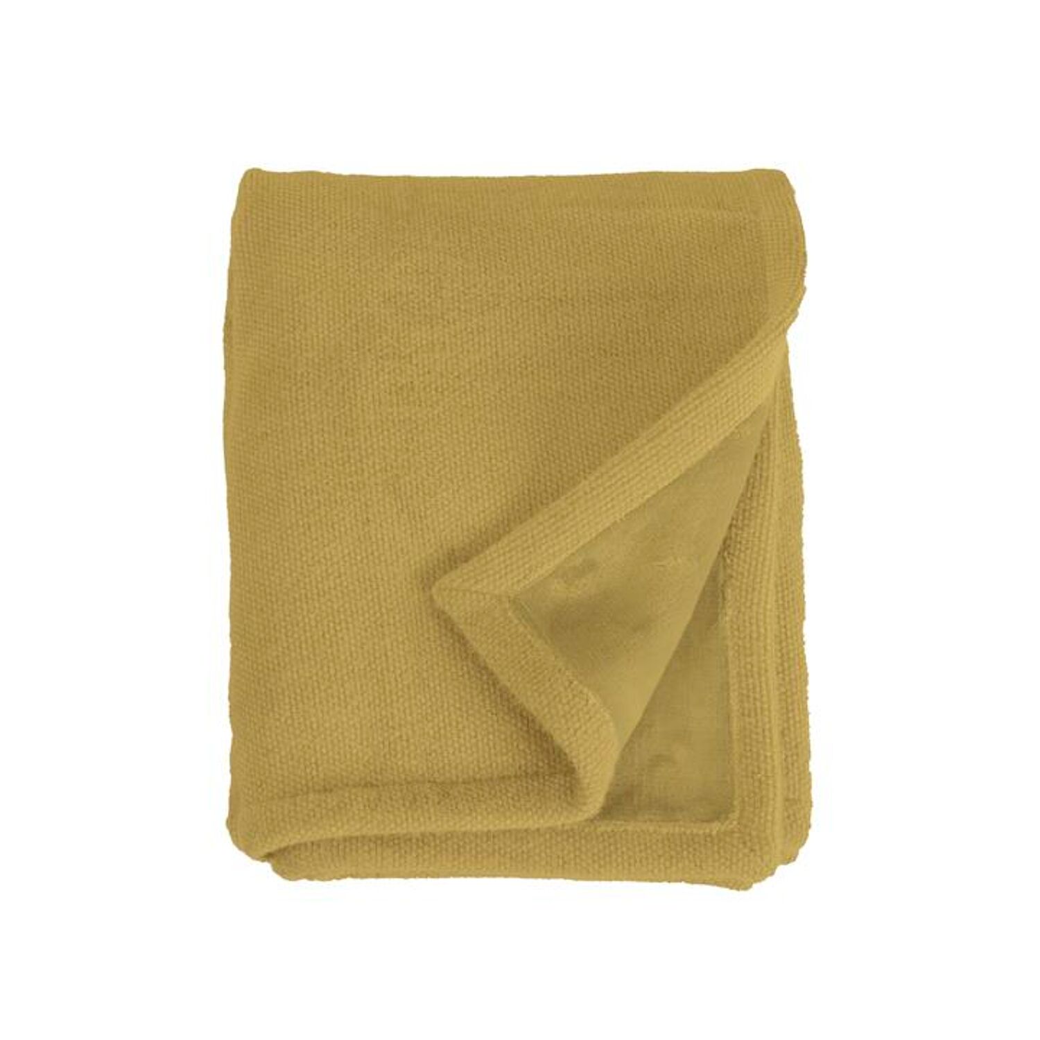 Manta xadrez amarela esverdeada 130x170cm PANORA